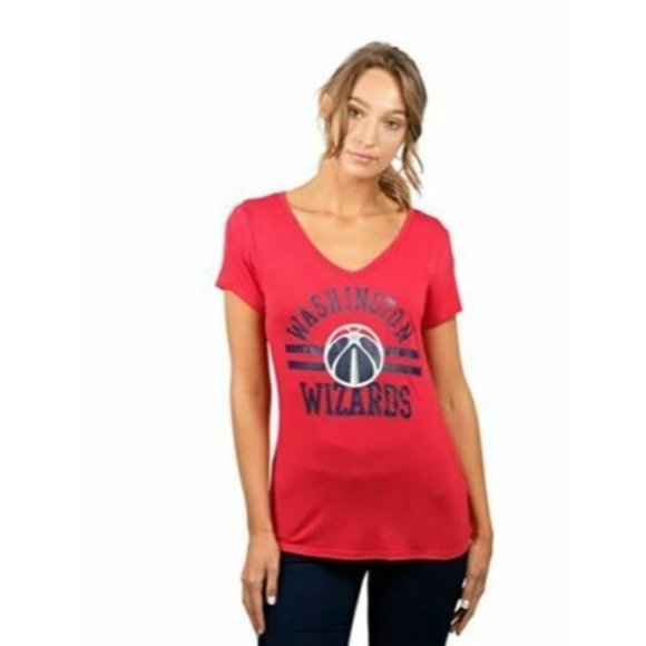 Women's NBA Washington Wizards Box Out Varsity Stripe‎ T-Shirt, Red, XL, NWT - Picture 1 of 1
